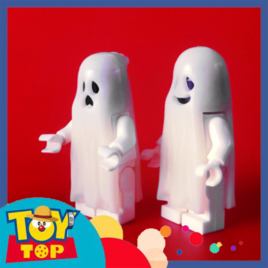 Đồ chơi lắp ráp mini con ma ghost mặt buồn mếu PG1245 mặt cười vui PG1246 xếp hình Pogo mini