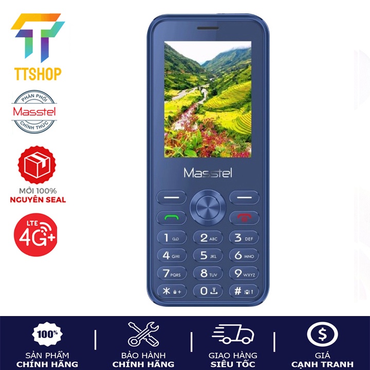 Điện Thoại Masstel Lux 10 4G -  2 SIM Sóng Khoẻ , Xem Lịch Âm, Dự Báo Thời Tiết, Loa To , FM Không Dây - Hàng chính hãng