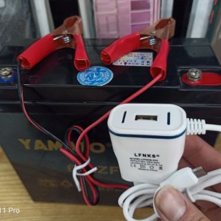 Bộ Sạc Điện Thoại ( Kẹp Bình Acquy 12V - 24V ) -  Phù hợp với tất cả các loại Điện thoại di động