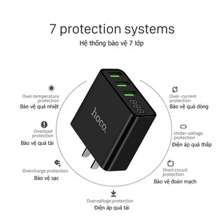 CỦ SẠC NHANH HOCO C15 CÓ ICD - CÓC SẠC 5V/3A