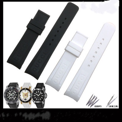 Dây Đồng Hồ Đeo Tay Silicon Cao Cấp In Logo Gucci Cá Tính Cho Nam Nữ136217 Ya136204 Ya136322Vòng Tay Cao Su