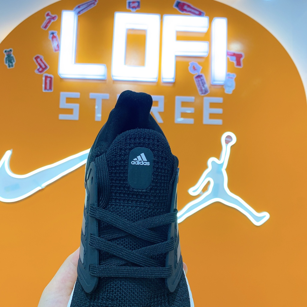 (Video cận cảnh) Giày Thể Thao Sneaker Ultra Boost 6.0 Đen Trắng - Giày Chạy Bộ Tập Gym Siêu Nhẹ Êm