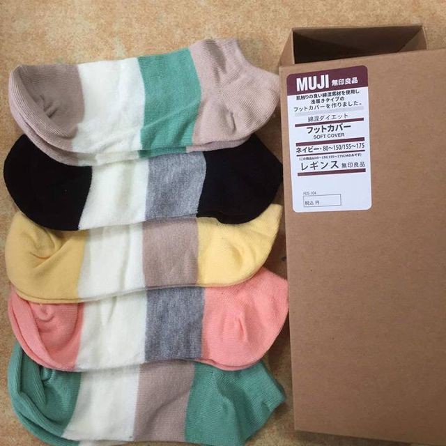 Set 5 đôi tất nữ Muji freesize (xuất Nhật)