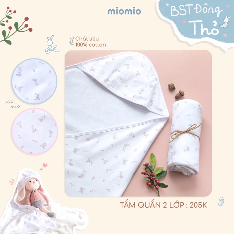 Tấm Quấn 2 Lớp Thu Đông MIOMIO - Cho Bé Trai, Bé Gái - Freesize