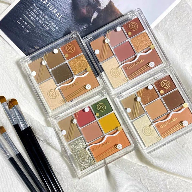 Bảng phấn mắt GUICAMI 7 màu ánh nhũ lấp lánh | BigBuy360 - bigbuy360.vn