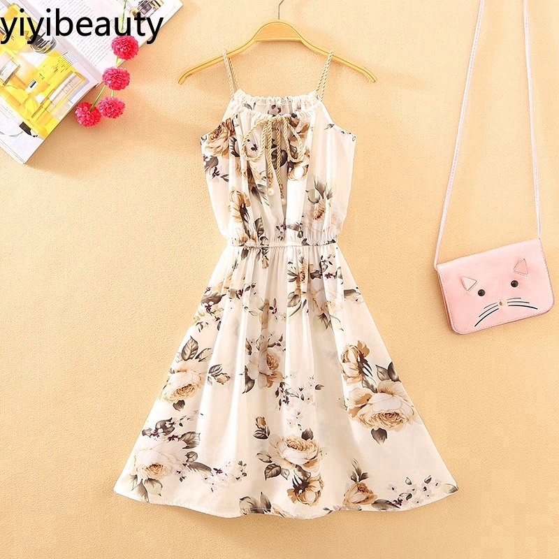 Váy sling A-Line ngắn ngọt ngào in họa tiết mùa hè mới | BigBuy360 - bigbuy360.vn