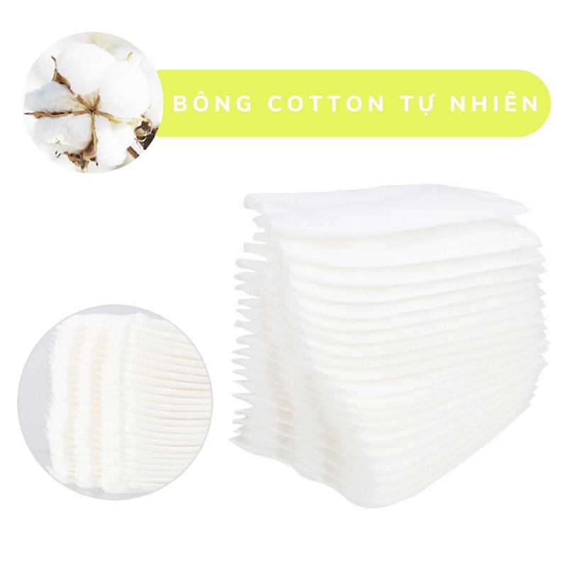 Bông tẩy trang miniso cotton pads 180 miếng 3 lớp EMIO BTT02