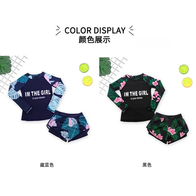 Bộ bơi bé gái tay dài xinh xăn | BigBuy360 - bigbuy360.vn