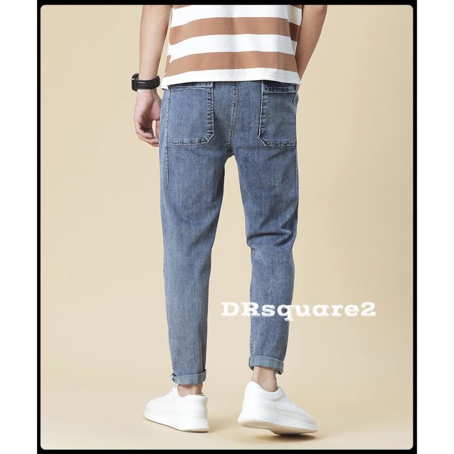 Quần jean nam, jeans,quần bò, baggy túi hộp, xanh sky ống suông rộng style hàn quốc hot 2021 DRsquare [X01] | BigBuy360 - bigbuy360.vn