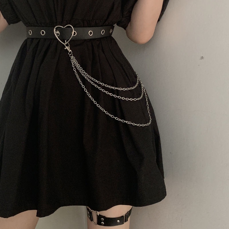 Thắt Lưng Phối Dây Xích Đơn Giản Dễ Phối Đồ Phong Cách Hàn Quốc Cho Nữ Thắt Lưng Ngọc Trai Chain Nữ Dây Xích Nữ Dây Nịt