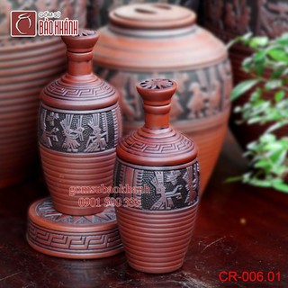 Nậm sành Đông Sơn Âu Lạc 1 lít Bảo Khánh Bát Tràng