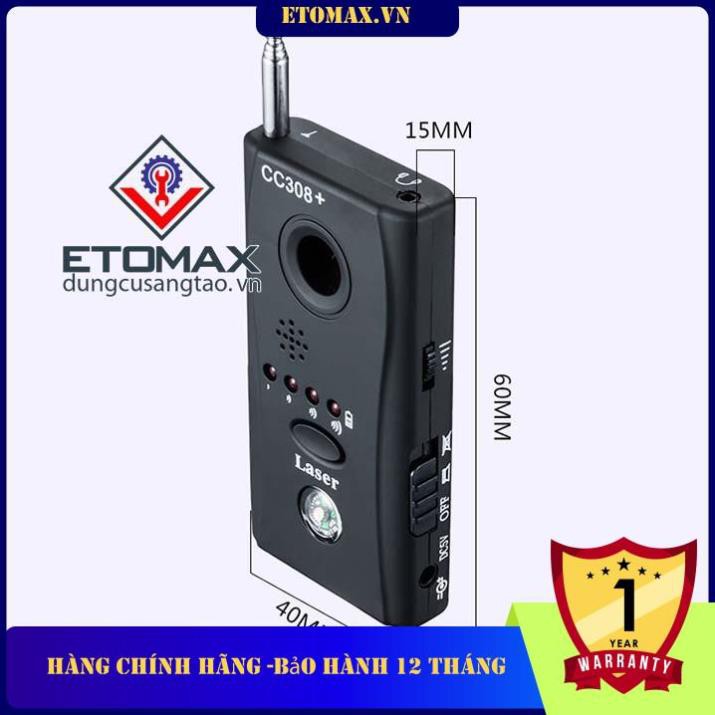 Máy phát hiện thiết bị nghe lén, camera ghi hình CC308+