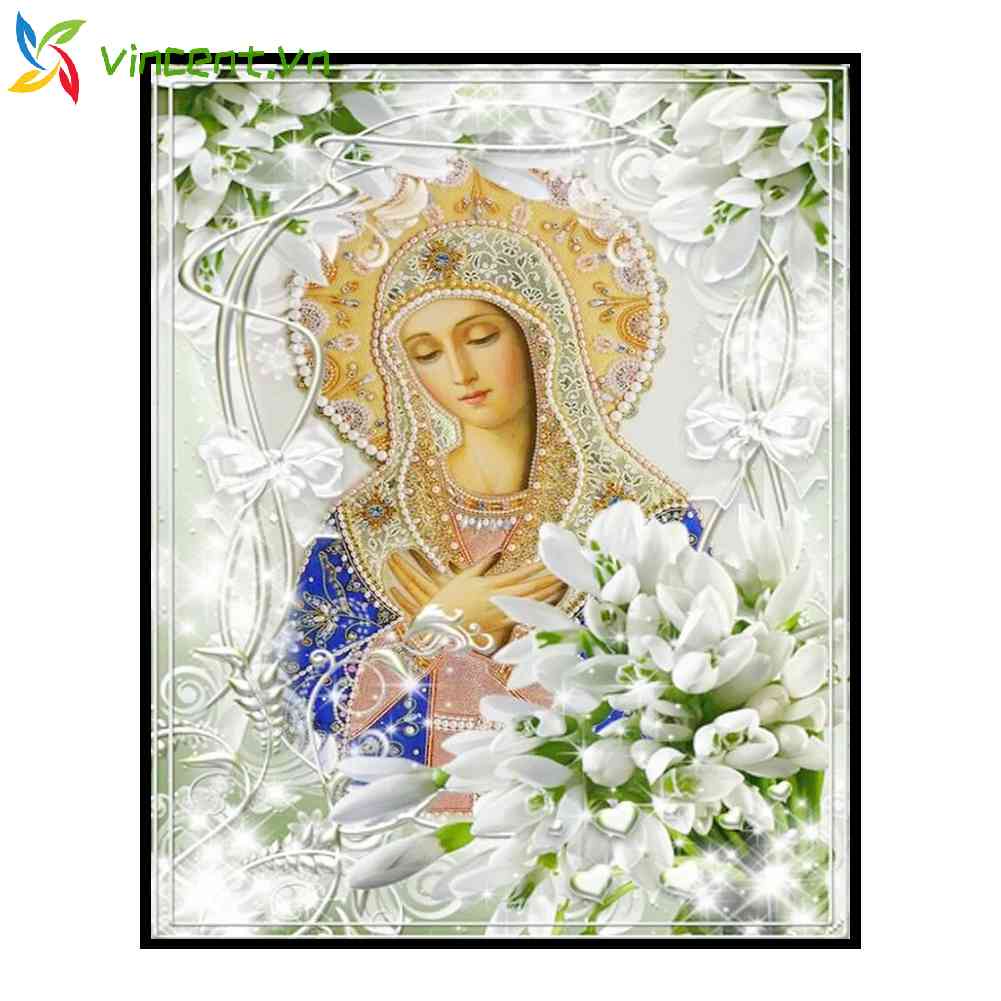 Toàn Bộ Tranh Thêu Chữ Thập 11CT Hình Đức Mẹ