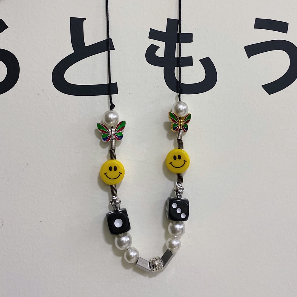 Dây Chuyền Mặt Hình Đầu Lâu/ Bộ Xương/ Mặt Cười Phong Cách Hip Hop Hàn Quốc 19157 Dễ Phối Đồ Cho Nam Và Nữ