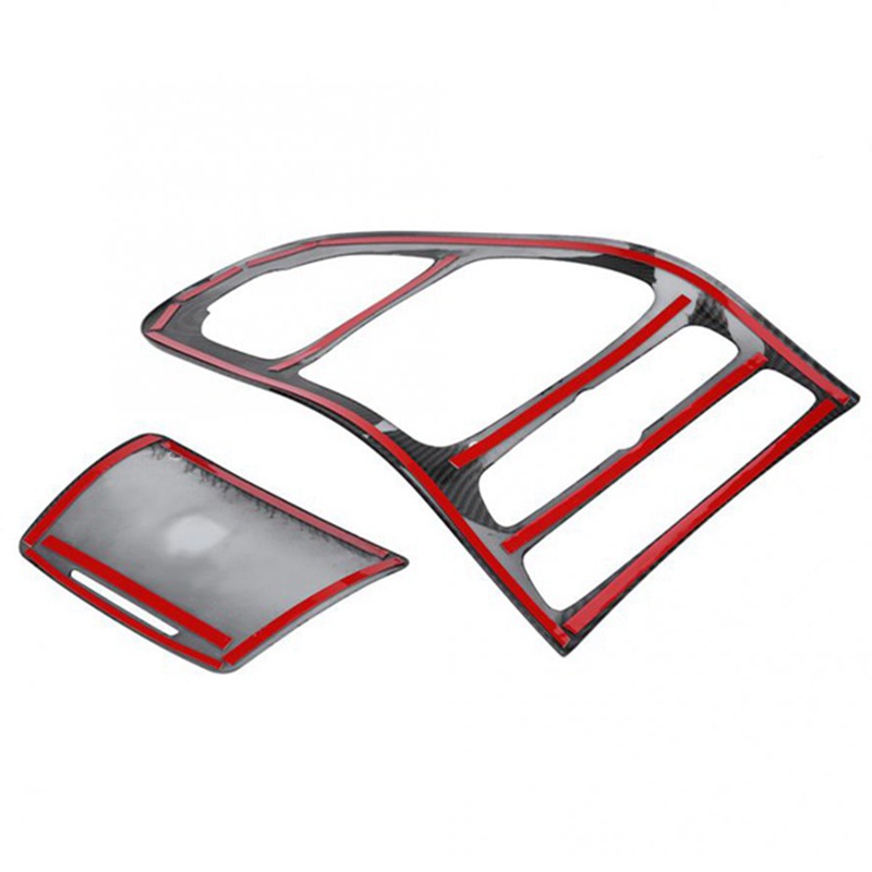 Viền trang trí bảng điều khiển trung tâm bằng sợi carbon cho Mercedes Benz E-Class W213 2015-2018