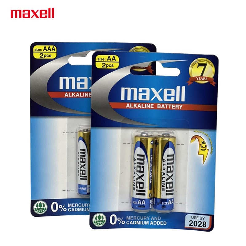 Pin AA Maxell Alkaline 1.5V vỉ 2 viên