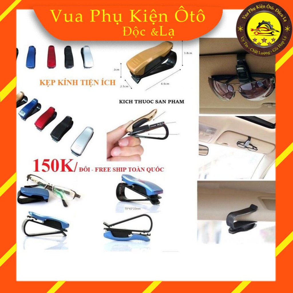 Kẹp treo kính đa năng trên ô tô- Xoay 360 độ, tiện lợi thời trang