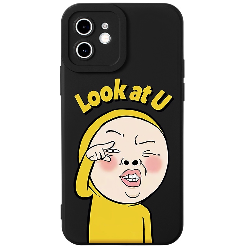 Ốp lưng JURSUE mềm chống bẩn hoạt hình độc lạ Cho iPhone 14 13 12 11 Pro Max SE 2020 X XR XS 8 7 ip 6S 6 Plus Y2337