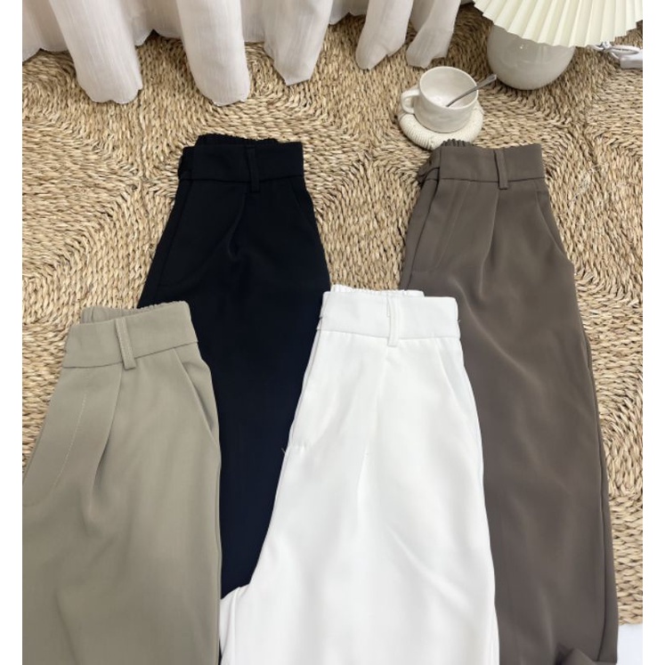 Quần baggy vải trơn chun sau hàng QCL1