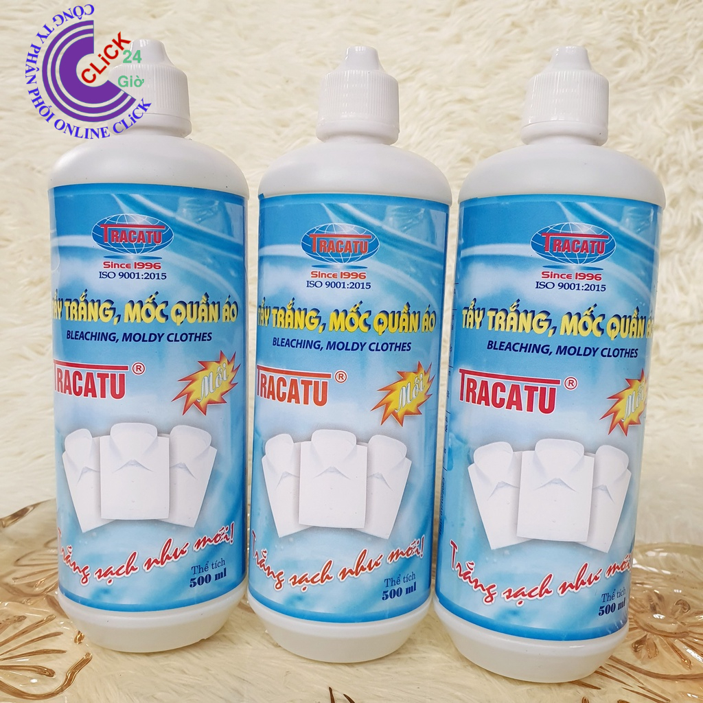Nước Tẩy Trắng Quần Áo Mốc Ố Tracatu 500ml An Toàn Da Tay
