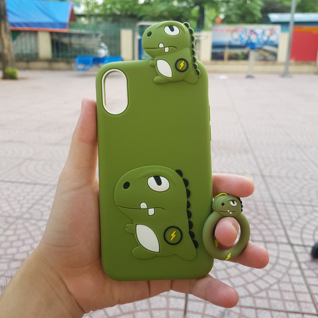 Ốp Khủng Long Siêu Kute Iphone dành cho iPhone 7/8 iPhone 7/8 Plus iPhone X Xs Xr XsMax iPhone 11/11 Pro/11 Promax