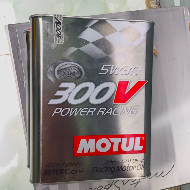 Nhớt MOTUL 300V Power Racing 5W30 2L Made in France