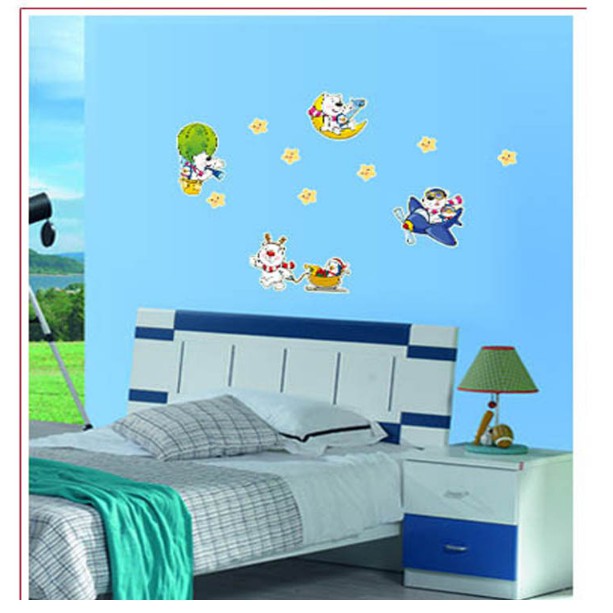 Decal trang trí tường - Gấu Trắng vui nhộn - DẠ QUANG