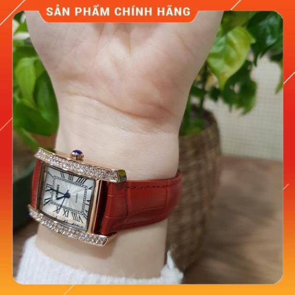 Hot!!! Đồng hồ nữ dây da SKMEI quyến rũ đồng hồ nữ mặt vuông đính đá dây da chính hãng chống nước Tony Watch 68 giá re