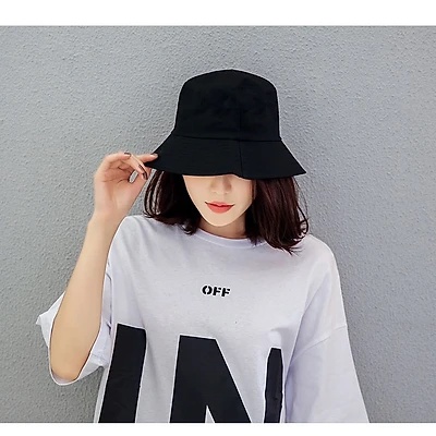 Mũ buket vành cụp trơn chất vải kaki nón nam nữ Ulzzang Unisex