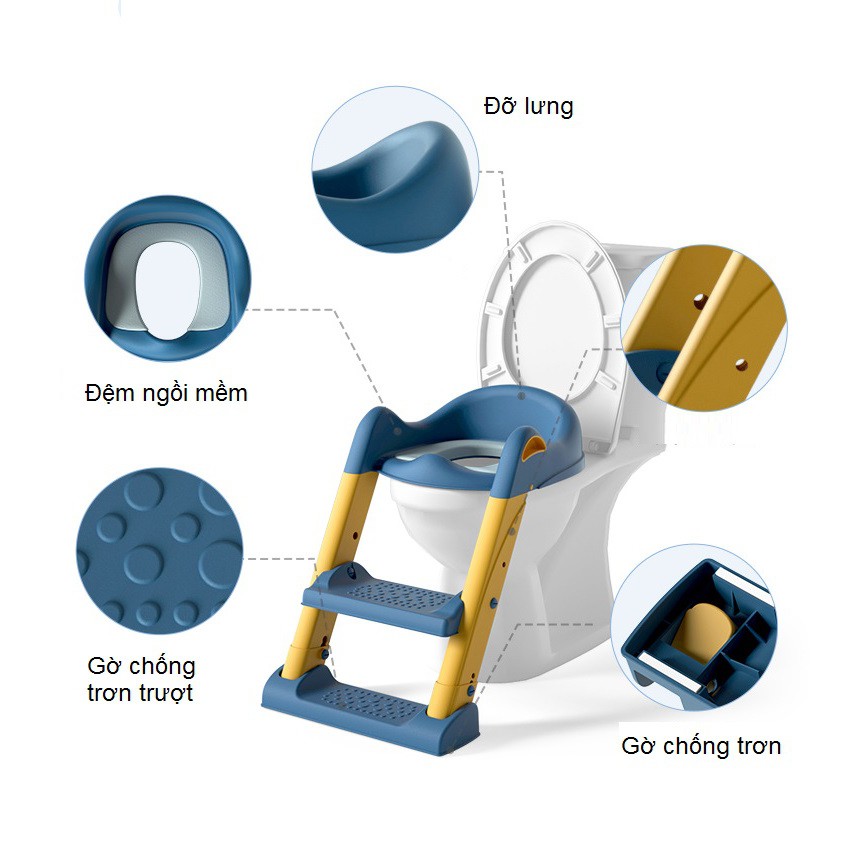 Thang đệm toilet cho bé, có thể gấp gọn, dùng cho bé từ 18 tháng trở lên