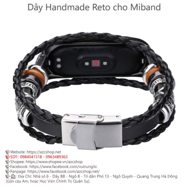 Dây Handmade Reto Miband 5 Miband 4, Miband 3