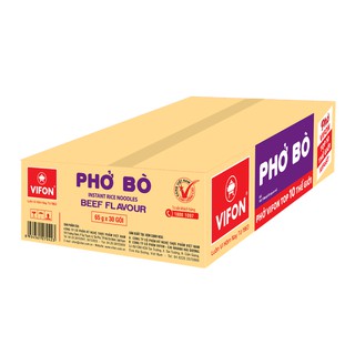 Thùng 30 Gói Phở Bò VIFON 65g gói