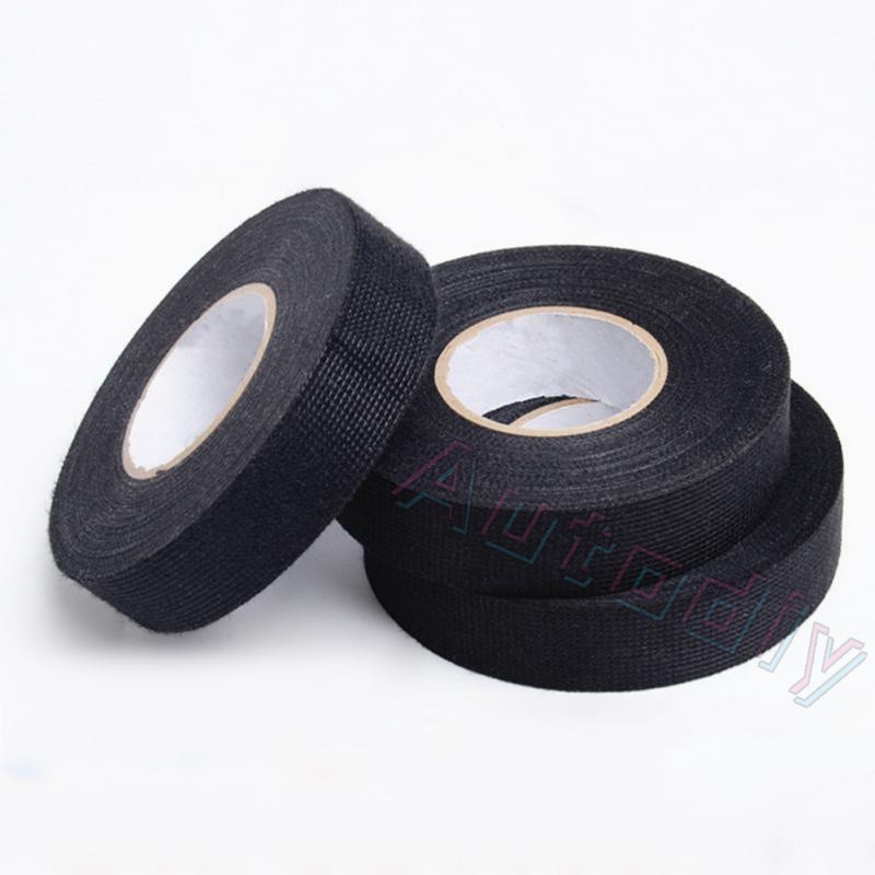 Cuộn băng keo vải 15m kháng mòn cách nhiệt chuyên dụng cho hệ thống dây điện xe hơi Băng dính vải chịu nhiệt làm dây điện ô tô có thể xé bằng tay