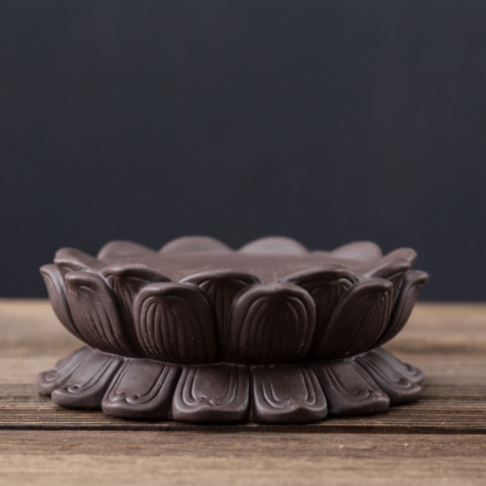 Chân đế đài sen bằng gốm tử sa cao cấp | BigBuy360 - bigbuy360.vn