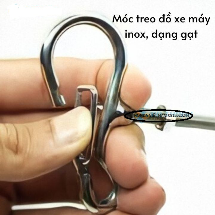 1 CÁI MÓC TREO ĐỒ CHO XE MÁY CÓ CỐT KHÓA