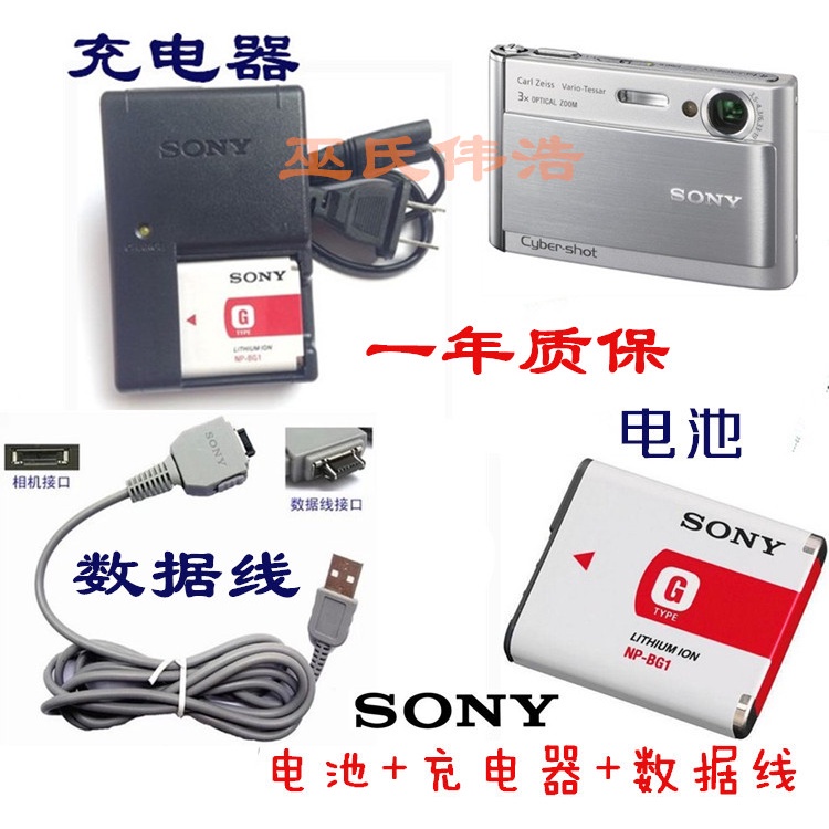 Pin Máy Ảnh Sony DSC-T100 T20 W110 W120 W130 NP-BG1 Kèm Dây Cáp W4M