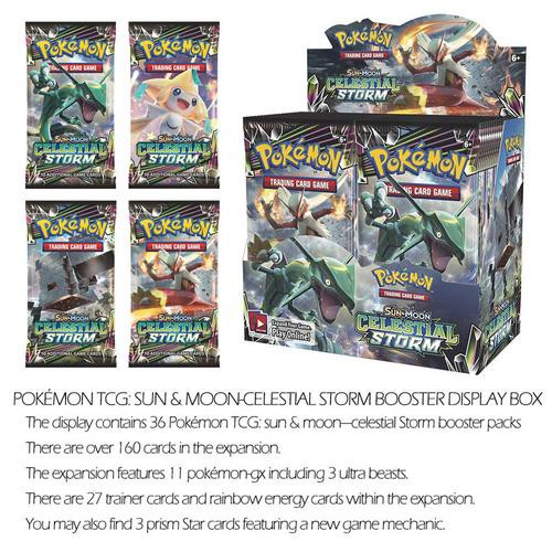 Hộp đồ chơi 36 Booster phim Pokemon TCG Sun & Moon