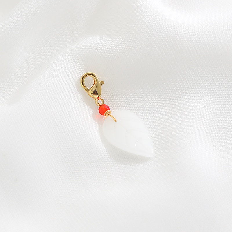 Mặt Dây Chuyền Hình Lá Bằng Đồng Tráng Men 14K diy