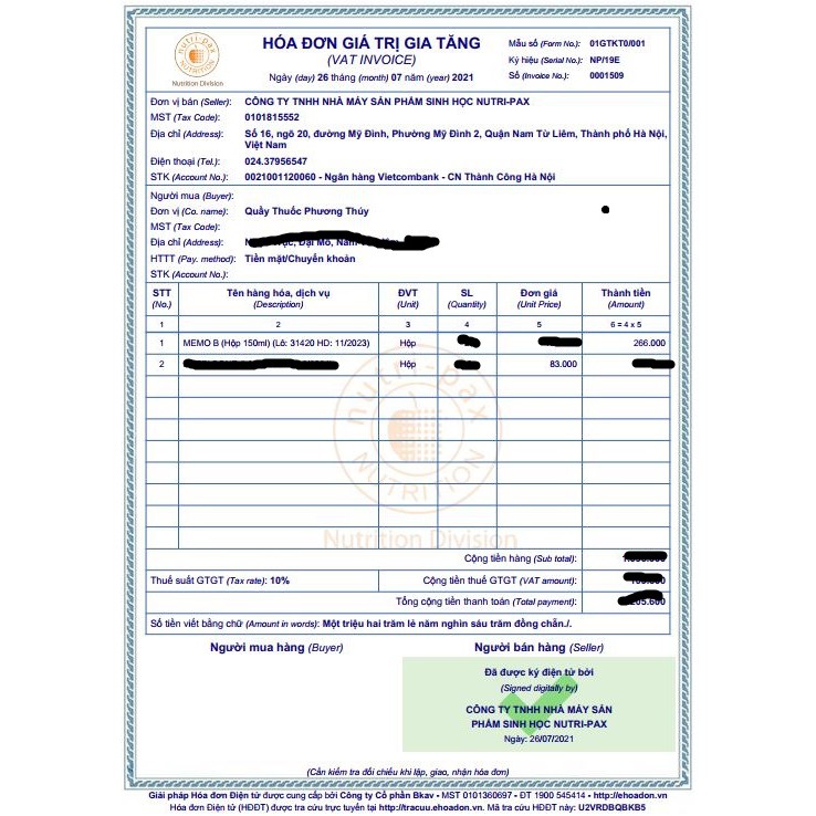 Siro Bổ Não_ MEMO-B _ Mã FS2+.02 _ Hộp 150 lọ _ Màu xanh, có hình em bé