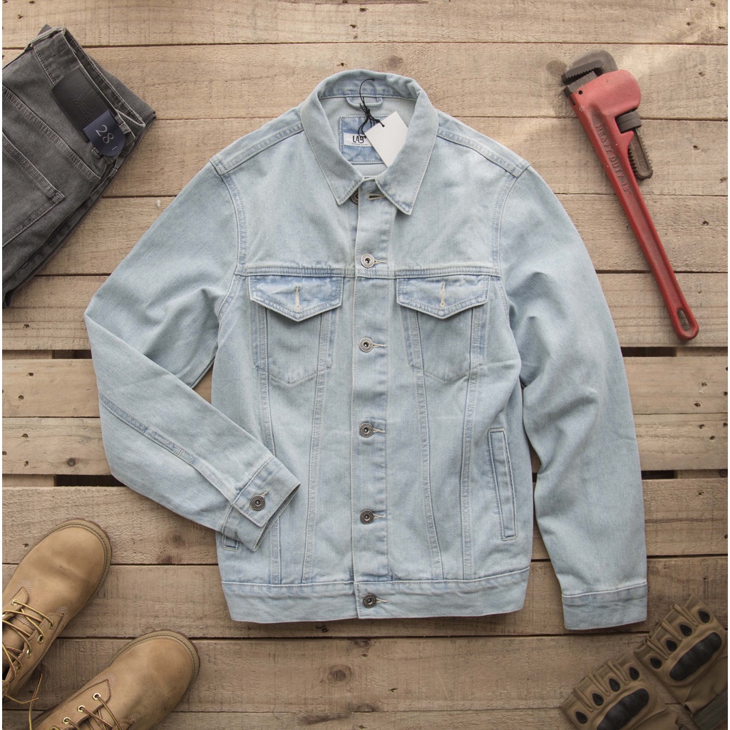 Áo khoác jean, áo bò basic dài tay, denim jacket thời trang năng động trẻ trung MGSIMPLE