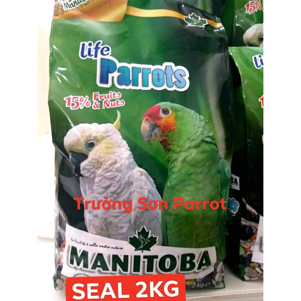 1kg hạt trộn life Parrot của Mannitoba  cho vẹt trung và lớn xám Châu Phi, amazon, cookatoo nhỏ..
