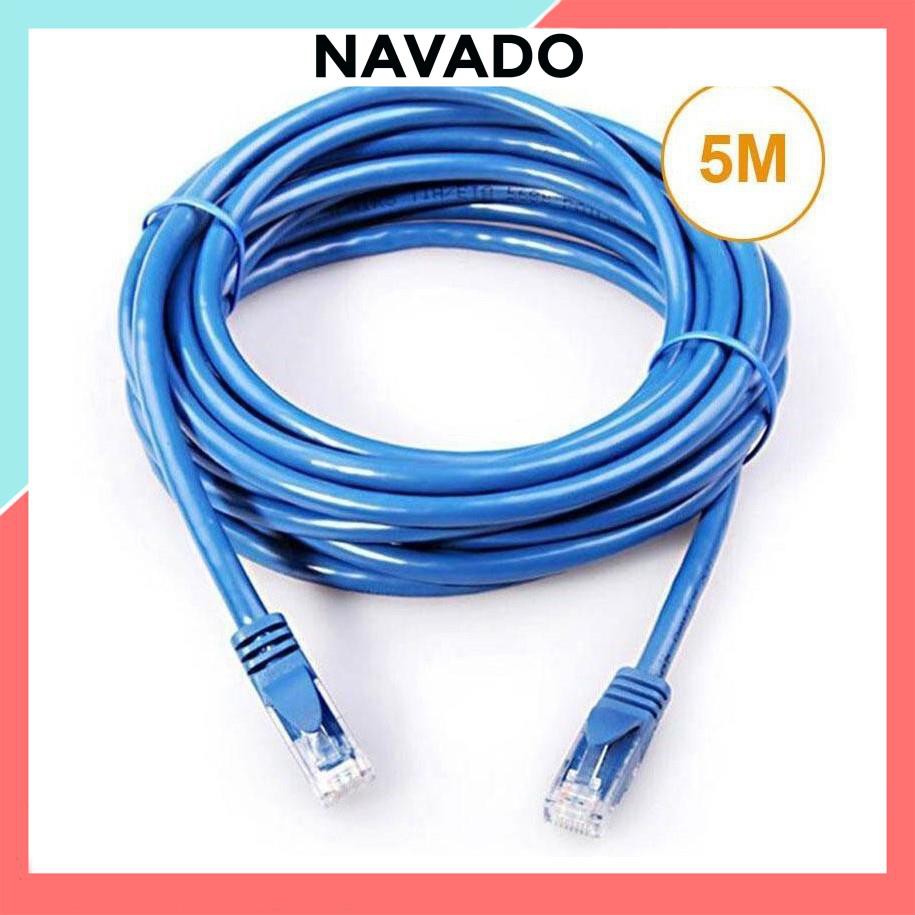 Cáp Mạng Dây mạng LAN  5M 10M và 15M 20M chuẩn RJ45 bấm sẵn 2 đầu kết nối internet, máy tính trong nhà ngoài trời DALAMO