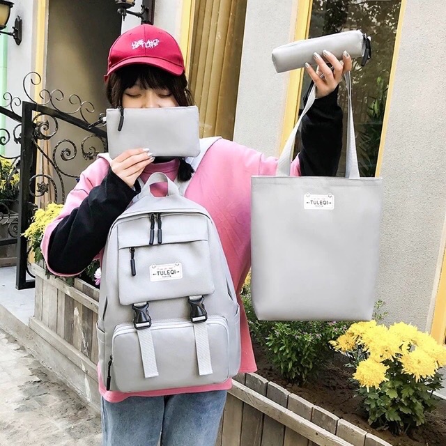 Balo Set 4 Món Thời Trang 2 Khoá Cute