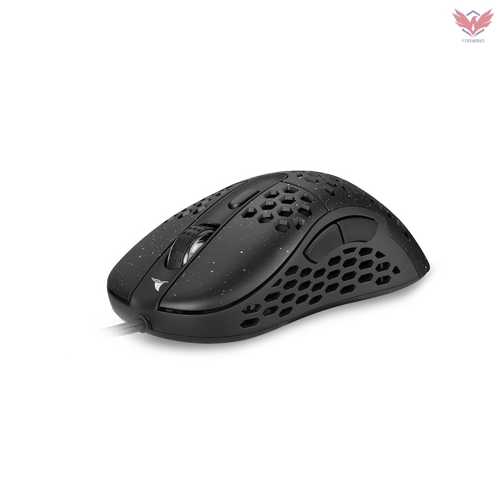 DarmoShark N1 65g Lightweight Mouse 16000DPI Gaming PAW3389 Optical Sensor Mice for Laptop Desktop Black