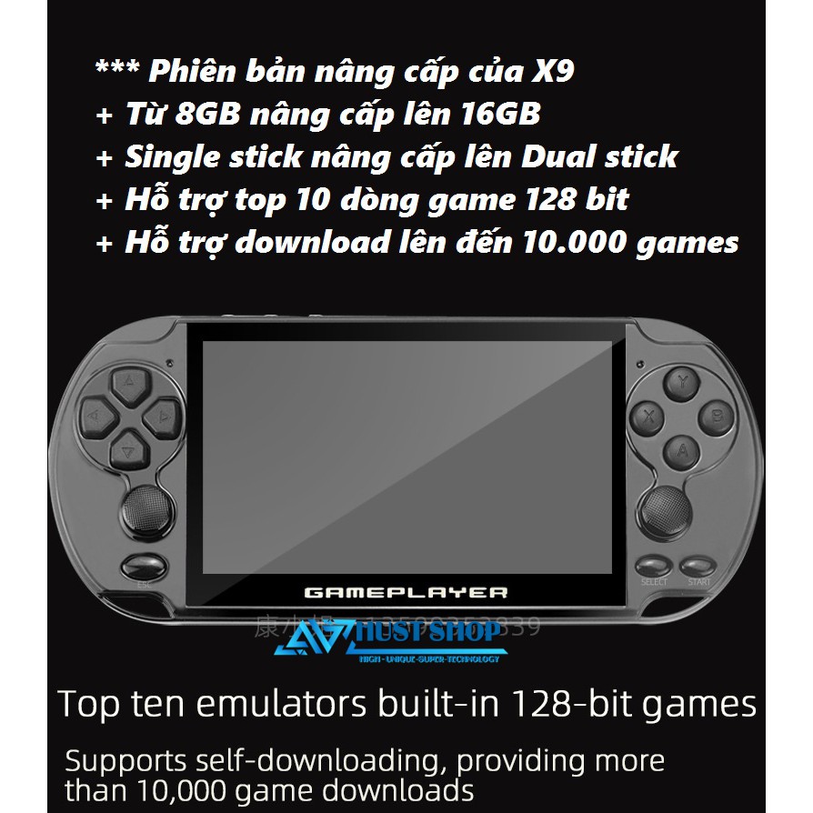 Máy Chơi Game Cầm Tay X9s Plus 16GB Tích Hợp Sẵn 10000 Games Thùng/GBA/GBC/NES/SNES/MD... | BigBuy360 - bigbuy360.vn
