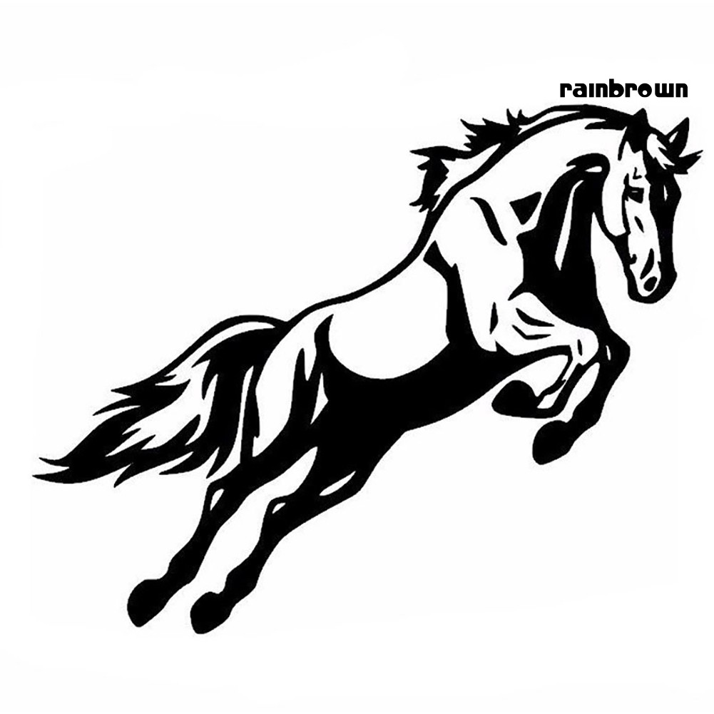 Miếng dán trang trí xe hơi hình chú ngựa đang nhảy độc đáo cá tính