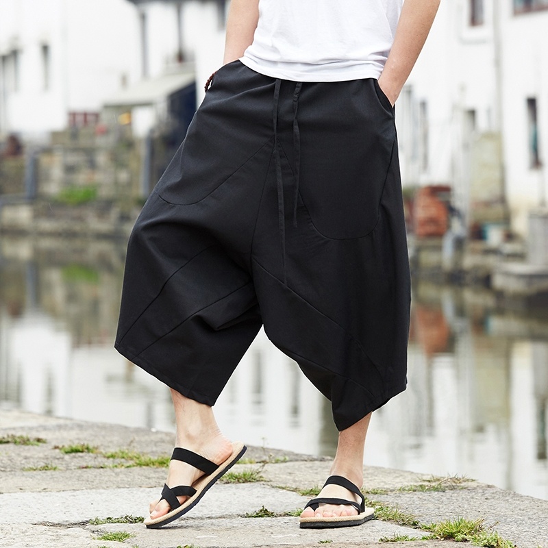 Quần Short Cotton Lanh Ống Rộng Đáy Thụng Phong Cách Nepal Cho Trẻ Em