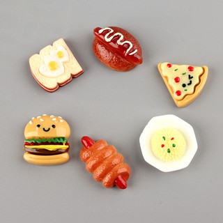 [Mô hình thu nhỏ]Bánh cookie, bánh quy sandwich pizza   trang trí bàn làm việc nhà cửa