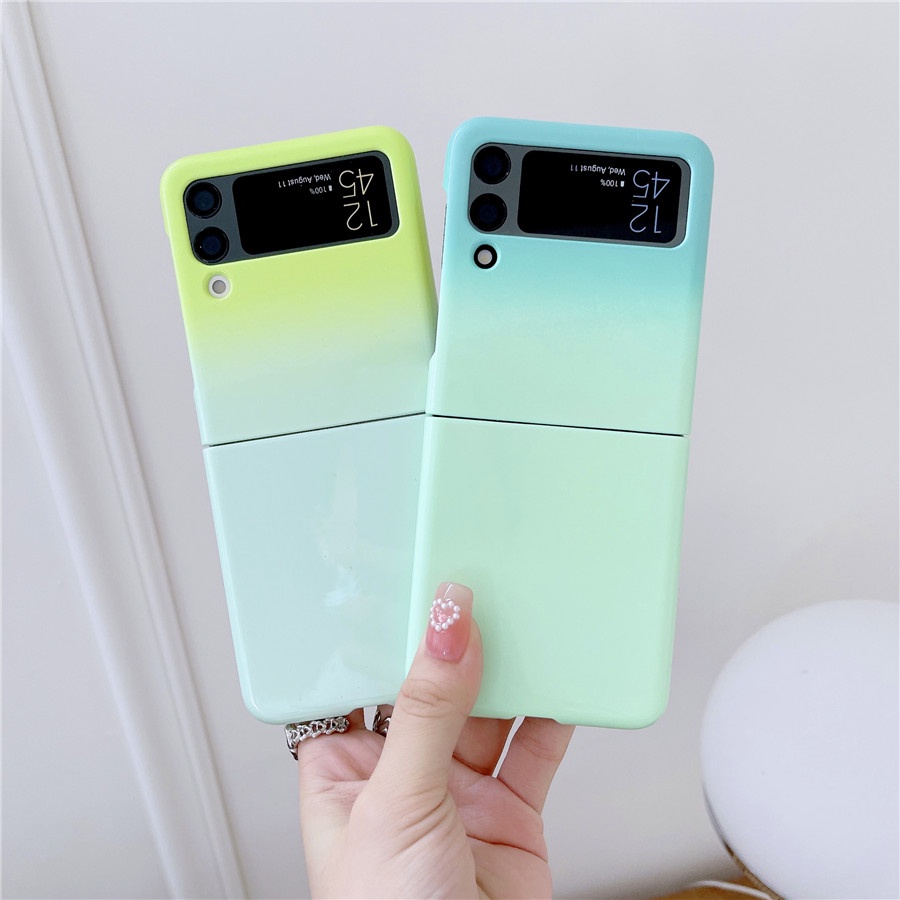 Ốp điện thoại HOCE màu gradient thời trang cho Samsung Galaxy Z Flip 3 5G Z Flip 4 Zflip3 Zflip4