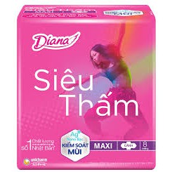 Băng vệ sinh Diana siêu thấm Maxi có cánh gói 8 miếng